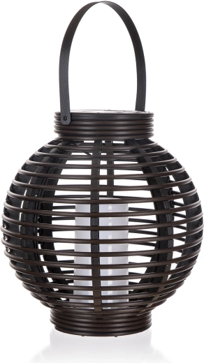 Felinar solar suspendat cu efect de flacără, 1 LED, 22 × 23 cm