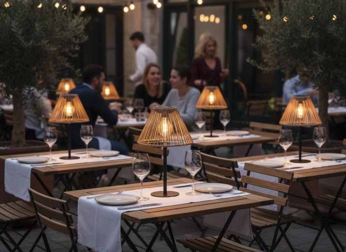 Lumină atmosferică pentru cine în aer liber