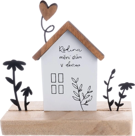 Căsuță Familie – decorațiune de interior din lemn și metal