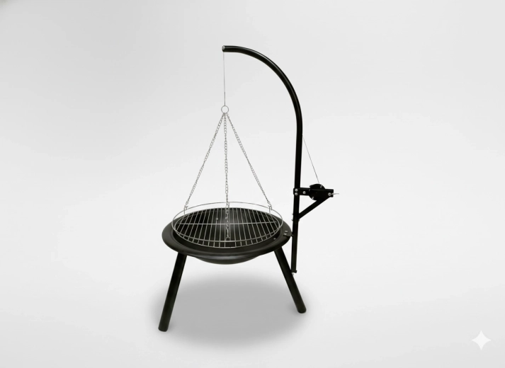 Grătar suspendat reglabil cu vatră 55 × 100 cm