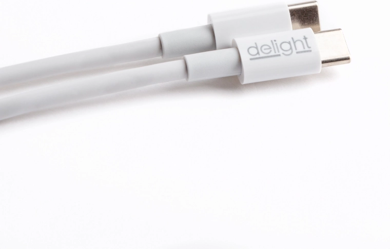 Cablu de date și încărcare USB-C la USB-C, 1 m, alb