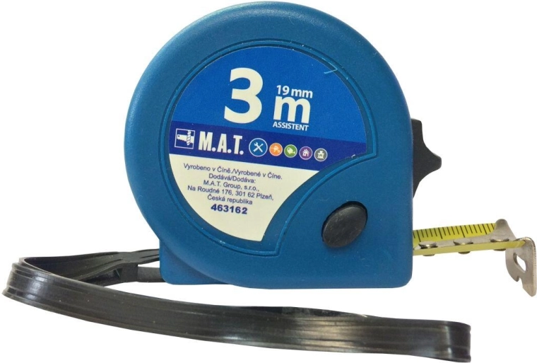 Ruletă retractabilă 3 m x 19 mm Assistente