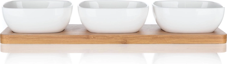 Combinație elegantă de porțelan și bambus