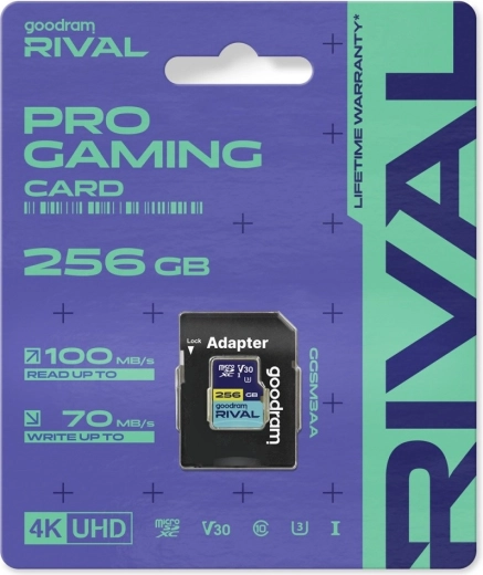 Goodram RIVAL card microSDXC 256 GB UHS-I V30 U3 C10 100/70 MB/s