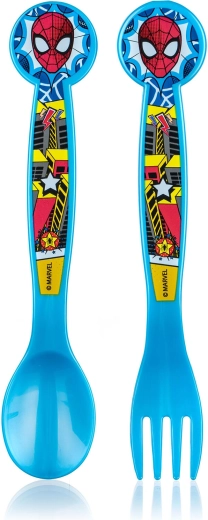 Tacâmuri din plastic pentru copii SPIDERMAN, set din 2 piese