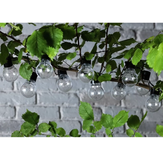 Șir luminos solar LUCA 10 LED alb rece, 3,8 m