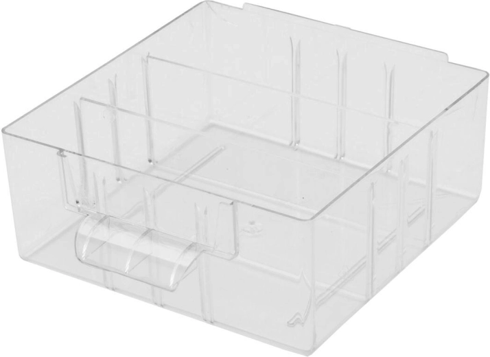 Cutie din plastic medie M cu despărțitoare 13,6 × 13,6 × 5,7 cm