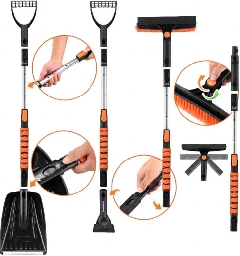 Set telescopic pentru mașină 3 în 1 pentru zăpadă și gheață