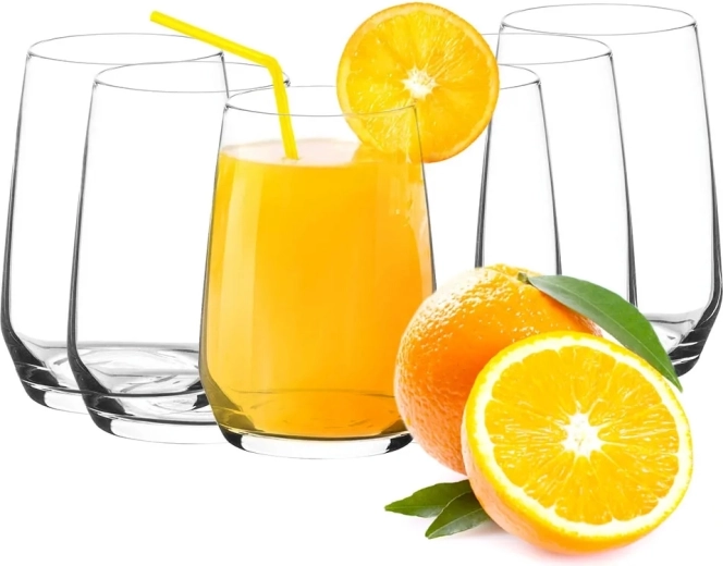 Rubin set de 6 pahare din sticlă transparentă 450 ml