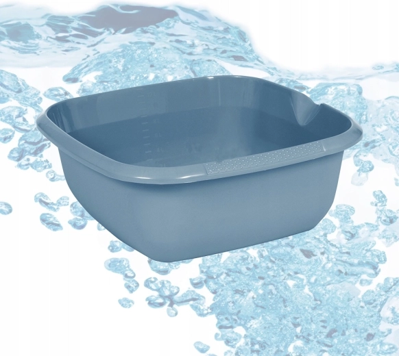 Lighean pătrat cu gură de scurgere Nordic Blue 13 l (38 × 38 cm)