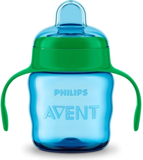 Philips Avent cană pentru primele înghițituri Classic 200 ml cu mânere pentru băieți