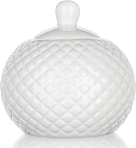 Zaharniță ceramică Diamond 11 cm, albă