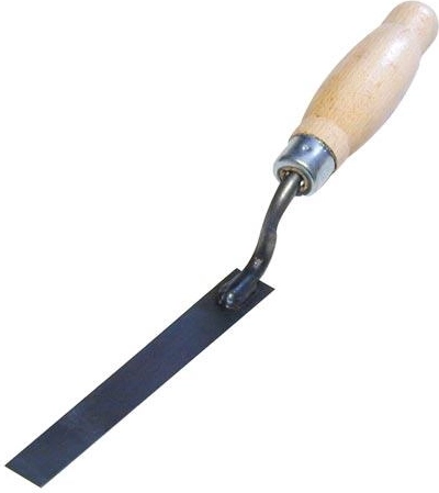 Lingură de modelare din oțel 140 × 20 mm cu mâner din lemn lăcuit