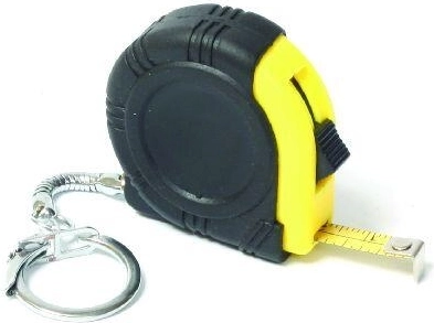 Ruletă de buzunar retractabilă 1 m × 6 mm cu breloc