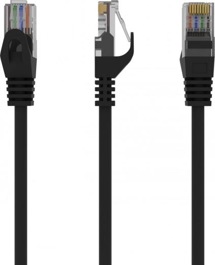 Cablu patch Cat 6 UTP 1,5 m negru