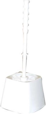 Set WC cu suport pătrat, plastic, perie 7,5 cm