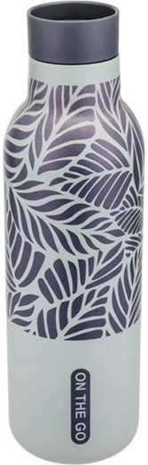 Termos Kitchisimo 450 ml gri cu motiv de frunze