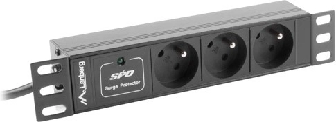 Șină de alimentare rack PDU 10" 1U, 3x priză FR, 2 m, 16 A, 230 V, negru
