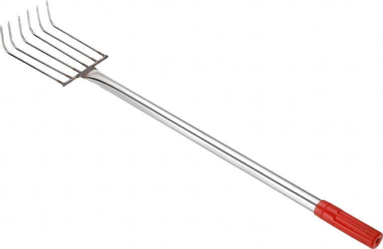 Cultivator și grebluță de grădină cu 6 dinți, metalic, 106 cm