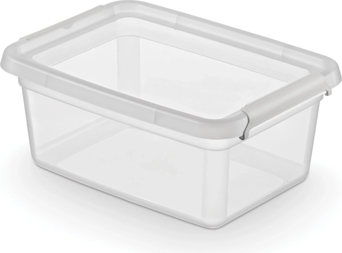 Basestore cutie de depozitare cu capac și cleme 4,5 l