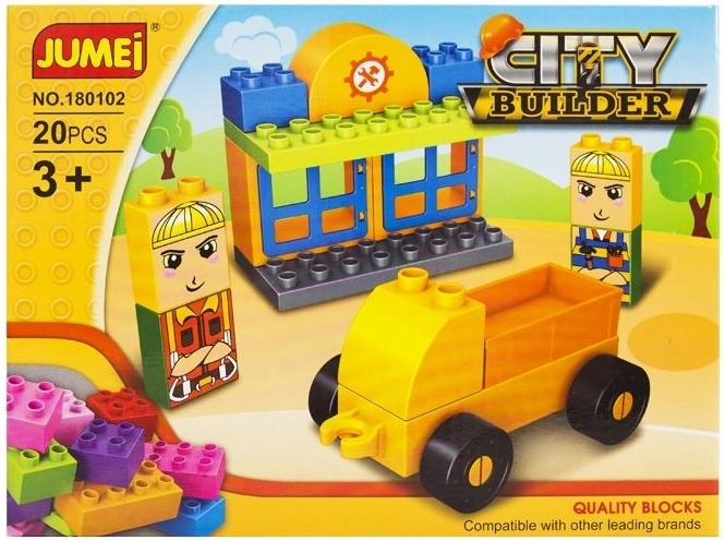 Set de construcție Jumei City builder oraș – construcții, 20 piese, 26 × 19 cm - 1 bucată