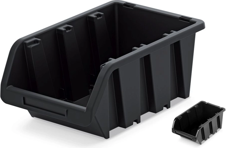 Cutie de depozitare din plastic TRUCK 115 × 80 × 60 mm – neagră