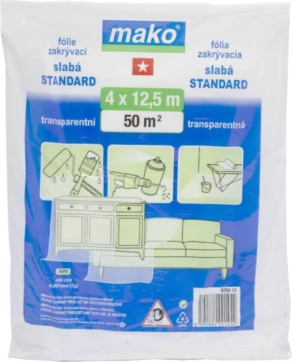 Folie de acoperire HDPE 4 × 12,5 m, 7 µm