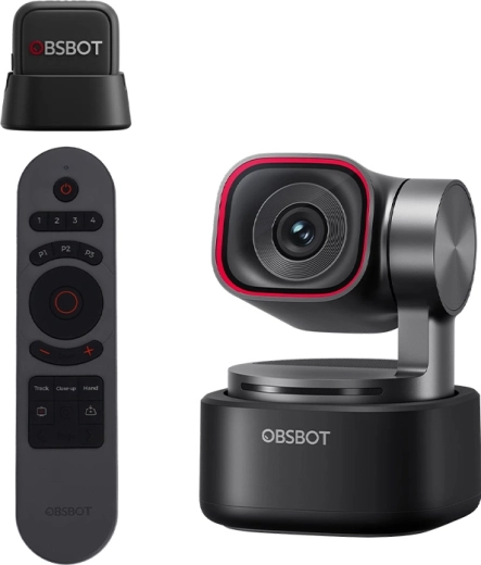 Cameră web OBSBOT Tiny 3 MIC Combo cu telecomandă și microfon wireless