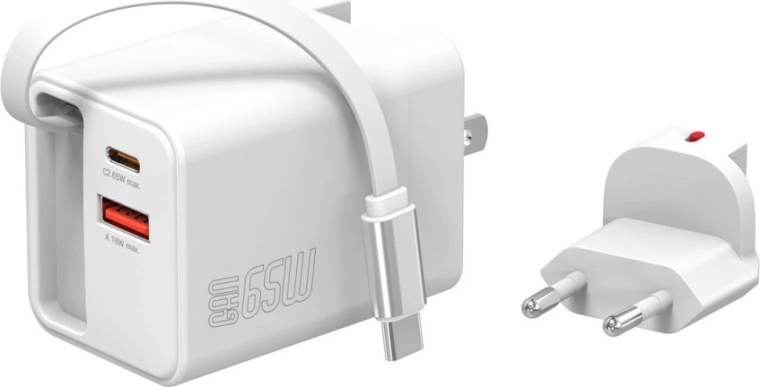 Cablu integrat, retractabil „yo‑yo”