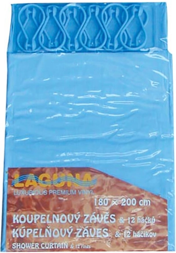 Perdea de duș UNI 180 × 180 cm din PEVA, 12 cârlige, mix de culori