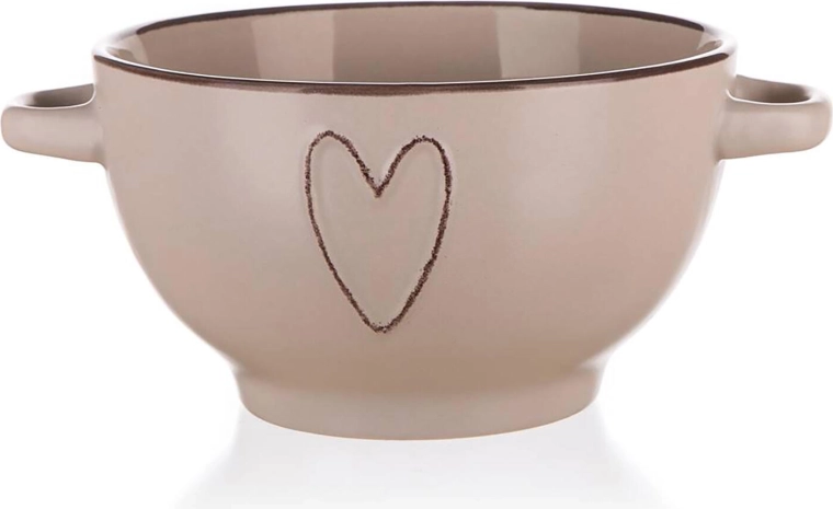 Bol ceramic HEART 14 cm, mix de culori