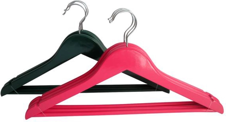 Umerașe din lemn pentru haine, 3 buc., 44,5 × 23 cm, mix de culori