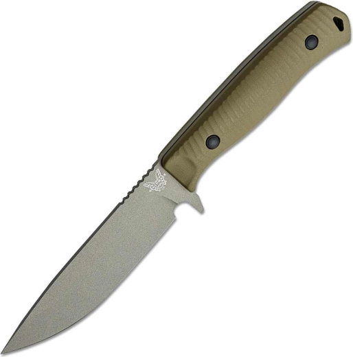 Benchmade Anonimus cuțit outdoor cu lamă fixă G10, gri/oliv, teacă Boltaron