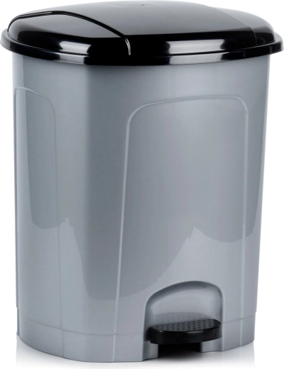 Coș de gunoi din plastic cu pedală 30 l – gri