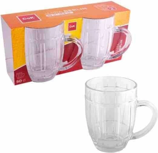 Set de pahare de bere Berlin 500 ml, 2 buc, sticlă