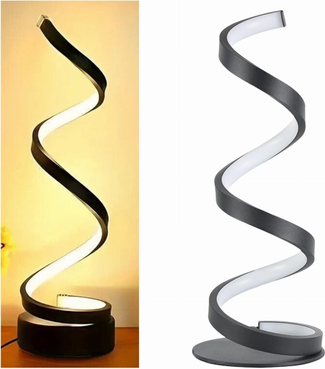 Lampă de birou LED spiralată – lumină de noapte decorativă pentru dormitor