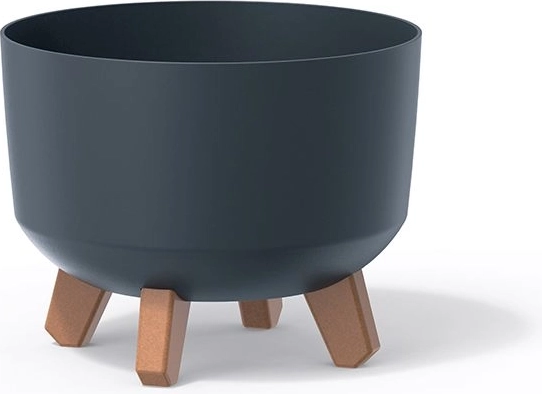 Ghiveci pe piciorușe Gracia, diametru 20 cm, antracit
