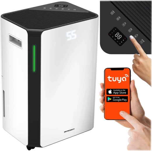 Dezumidificator cu compresor cu Wi‑Fi 20 l/24 h BERDSEN BD-532 alb