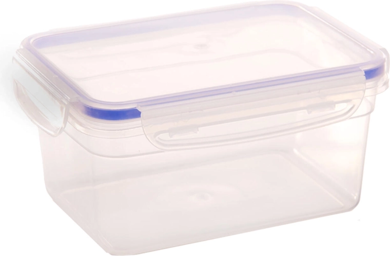 Recipient din plastic Cadenza dreptunghiular, 1,1 l, cu închideri tip clic