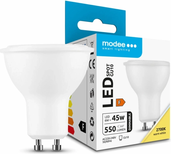 Bec LED GU10 6 W 550 lm alb cald, reglabil
