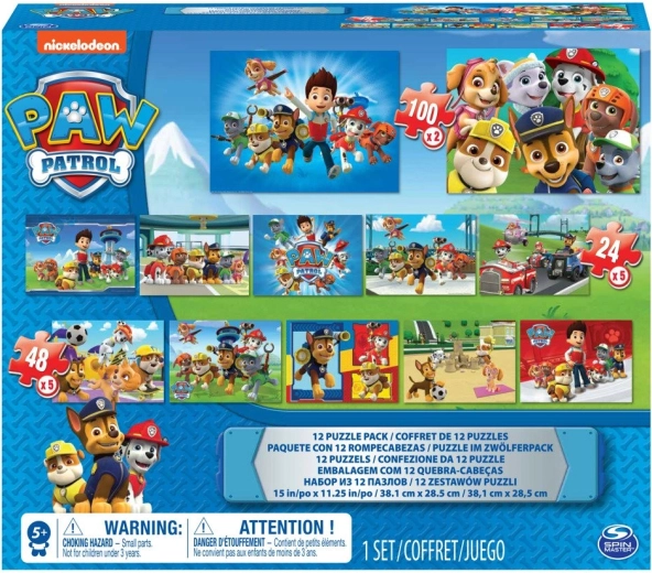 Patrula Cățelușilor – puzzle-uri mari - 12 bucăți