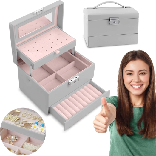 Cutie de bijuterii MASSIDO MS-704 – gri