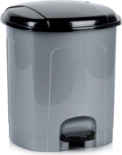 Coș de gunoi din plastic cu pedală 11,5 l – gri