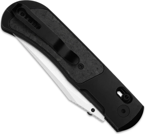 Mâner din titan cu inlay din carbon și clips deep carry