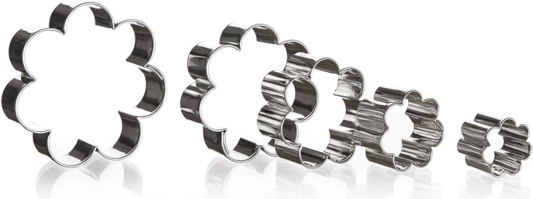 Set de forme pentru tăiat prăjituri floare – 5 piese