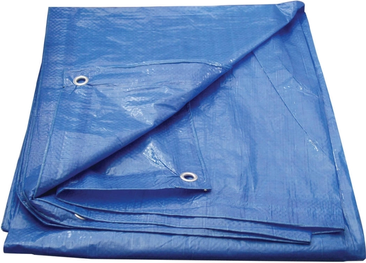 Prelată de acoperire cu ocheți 5 × 8 m, albastră – Economy