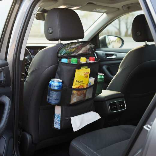 Organizator pentru spătarul scaunului auto cu compartiment termoizolant