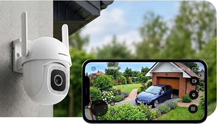 Detecție inteligentă, notificări pe mobil și sirenă încorporată