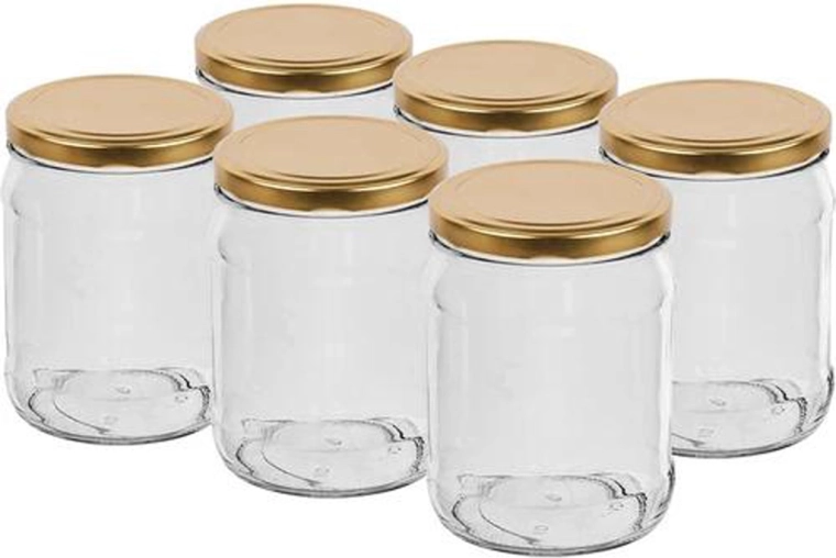 Borcane pentru conservare cu capac 500 ml TWIST, set 6 buc