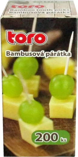 Scobitori din bambus în cutie de hârtie (200 buc)